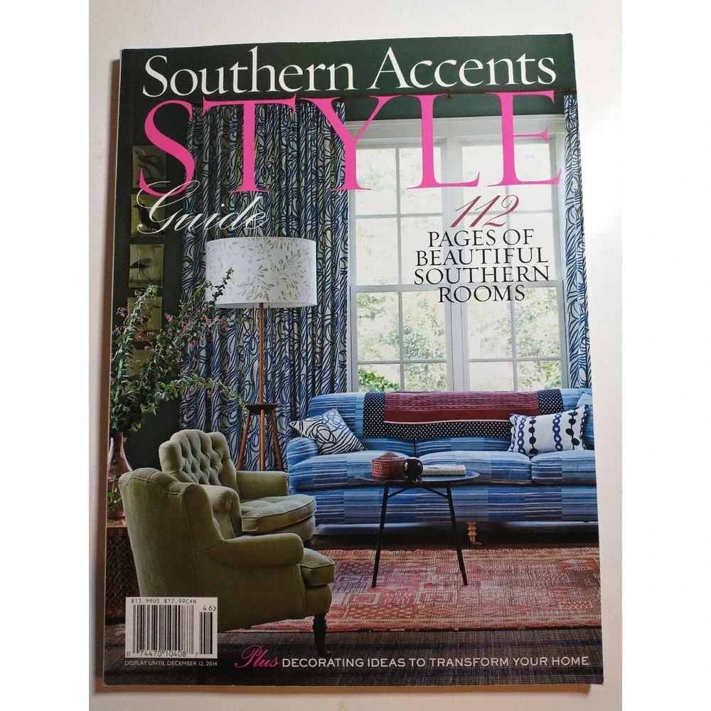 Southern Accents Magazine Style Guide -  Beautiful Room Designs  December 2014